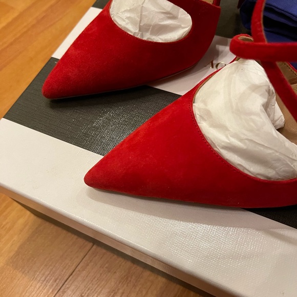 NEW Aquazzura Viviana Suede Ankle-Strap Pump size 37.5 - Picture 6 of 9